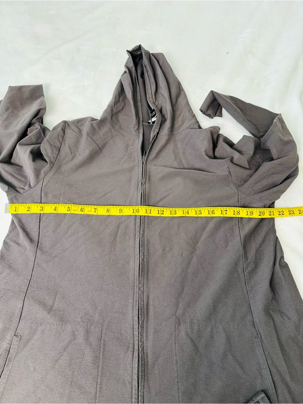 Eileen Fisher Full Zip Hooded Lightweight Ling Cardigan Size Large - Picture 6 of 8